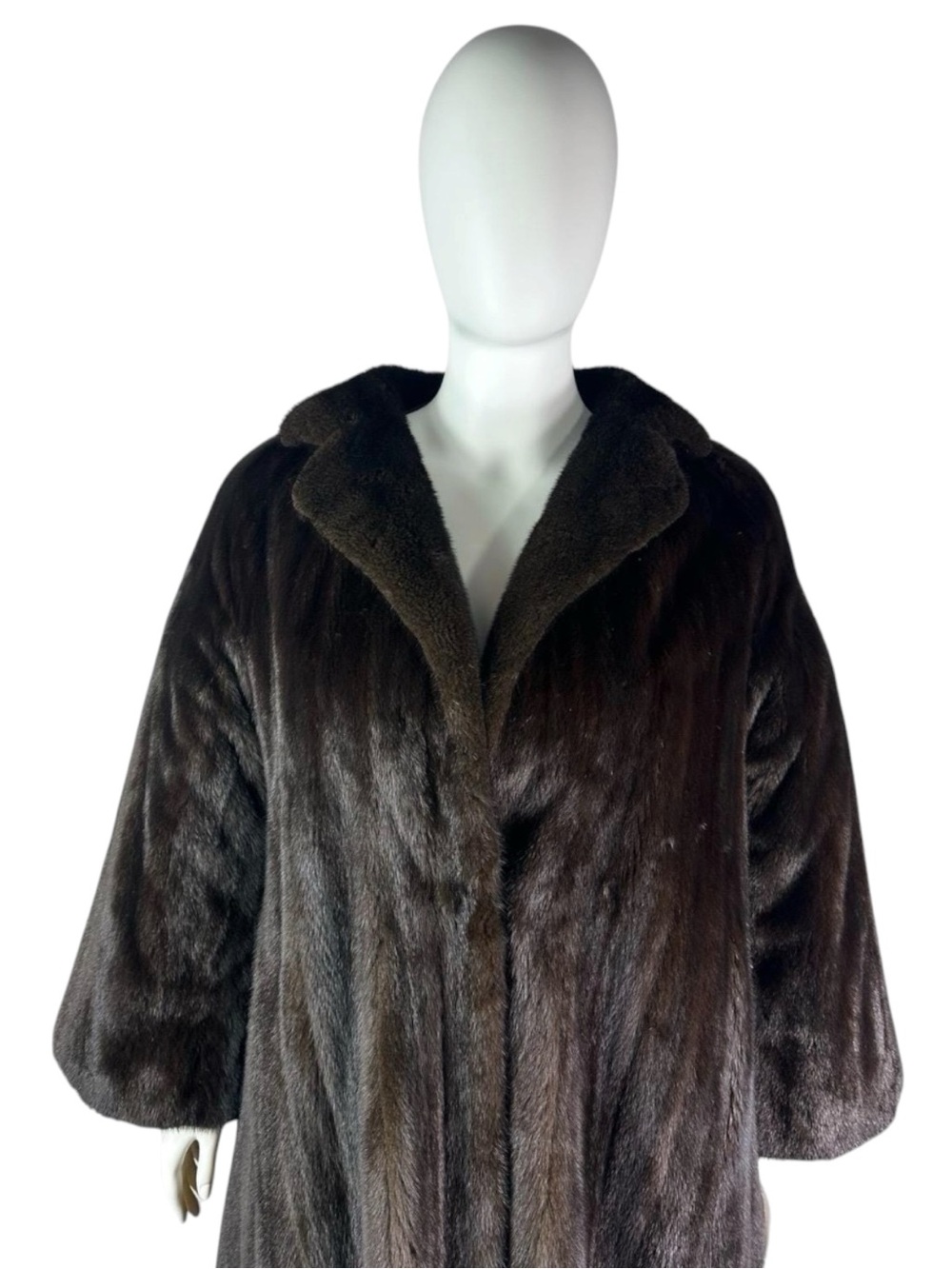 Ranch MINK Coat, Female Pelts, Size 2XL, Certified Vintage Fur w/Storage Bag